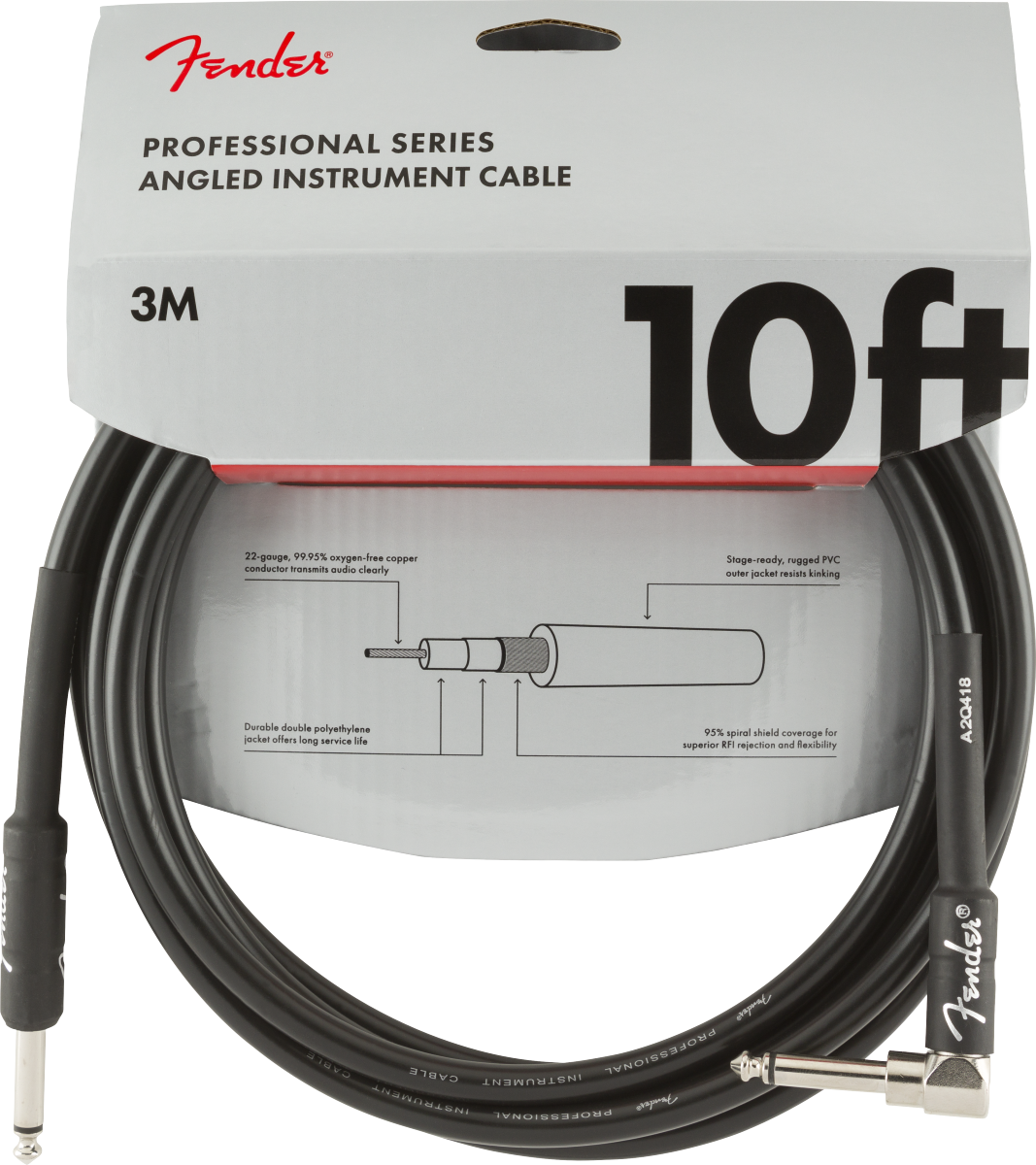 This is an image of the Fender Professional Series Instrument Cable 10-feet